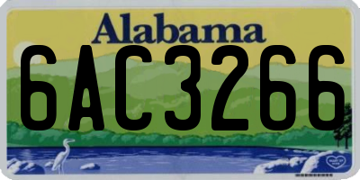 AL license plate 6AC3266