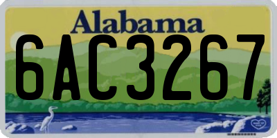 AL license plate 6AC3267
