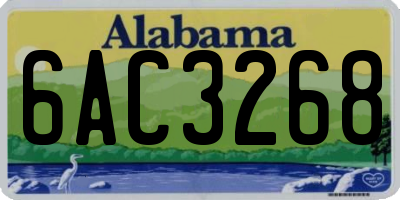 AL license plate 6AC3268