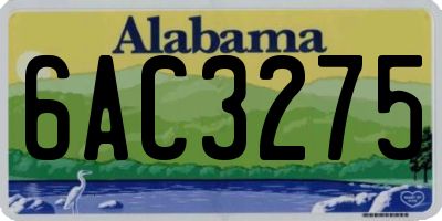 AL license plate 6AC3275