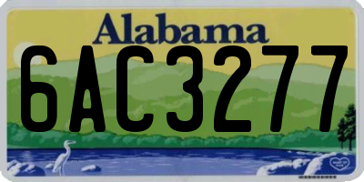 AL license plate 6AC3277