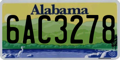 AL license plate 6AC3278