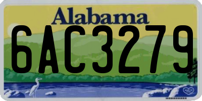 AL license plate 6AC3279