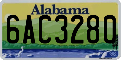 AL license plate 6AC3280