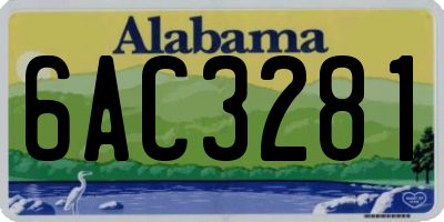 AL license plate 6AC3281
