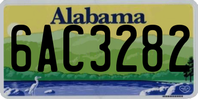 AL license plate 6AC3282