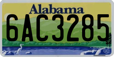 AL license plate 6AC3285