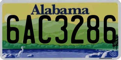 AL license plate 6AC3286