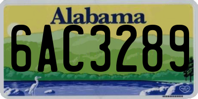 AL license plate 6AC3289