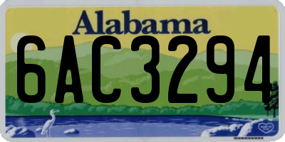 AL license plate 6AC3294