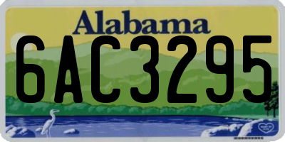 AL license plate 6AC3295