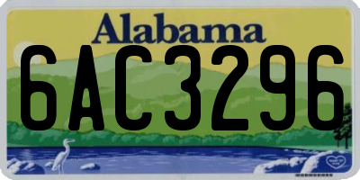 AL license plate 6AC3296