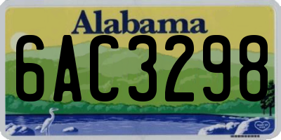 AL license plate 6AC3298