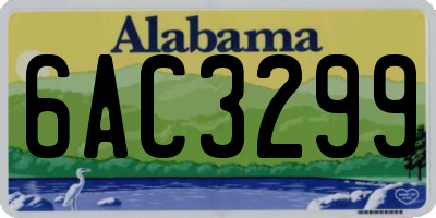 AL license plate 6AC3299