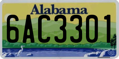 AL license plate 6AC3301