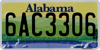 AL license plate 6AC3306