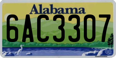 AL license plate 6AC3307