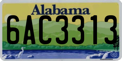 AL license plate 6AC3313
