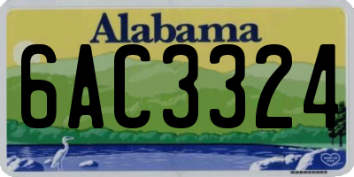 AL license plate 6AC3324