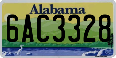 AL license plate 6AC3328