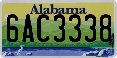AL license plate 6AC3338