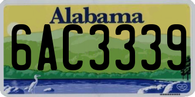 AL license plate 6AC3339