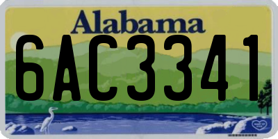 AL license plate 6AC3341