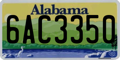 AL license plate 6AC3350
