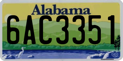 AL license plate 6AC3351