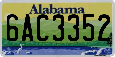 AL license plate 6AC3352