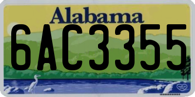 AL license plate 6AC3355