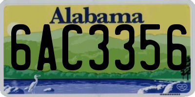 AL license plate 6AC3356