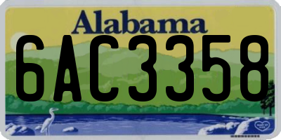 AL license plate 6AC3358