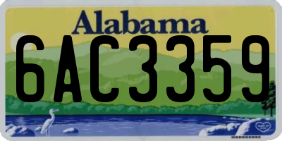 AL license plate 6AC3359