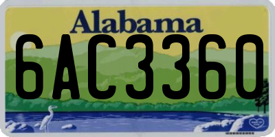 AL license plate 6AC3360