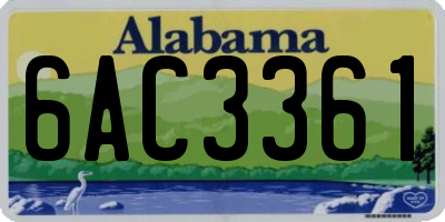AL license plate 6AC3361