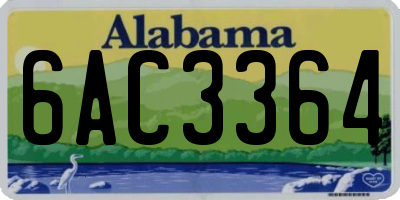 AL license plate 6AC3364