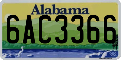 AL license plate 6AC3366