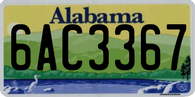 AL license plate 6AC3367