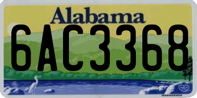 AL license plate 6AC3368