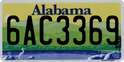 AL license plate 6AC3369
