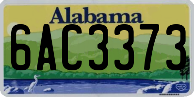 AL license plate 6AC3373