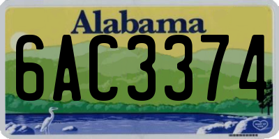 AL license plate 6AC3374