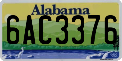 AL license plate 6AC3376