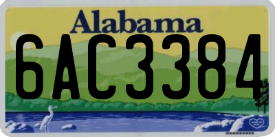 AL license plate 6AC3384