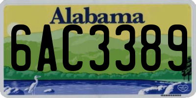 AL license plate 6AC3389