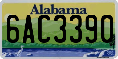 AL license plate 6AC3390