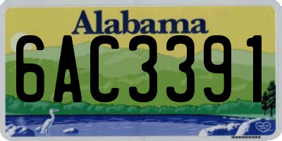 AL license plate 6AC3391
