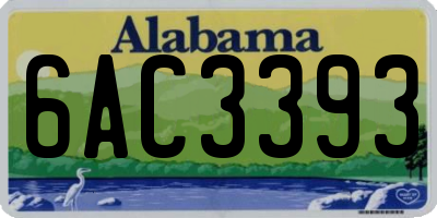 AL license plate 6AC3393