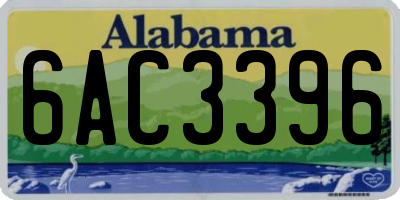 AL license plate 6AC3396